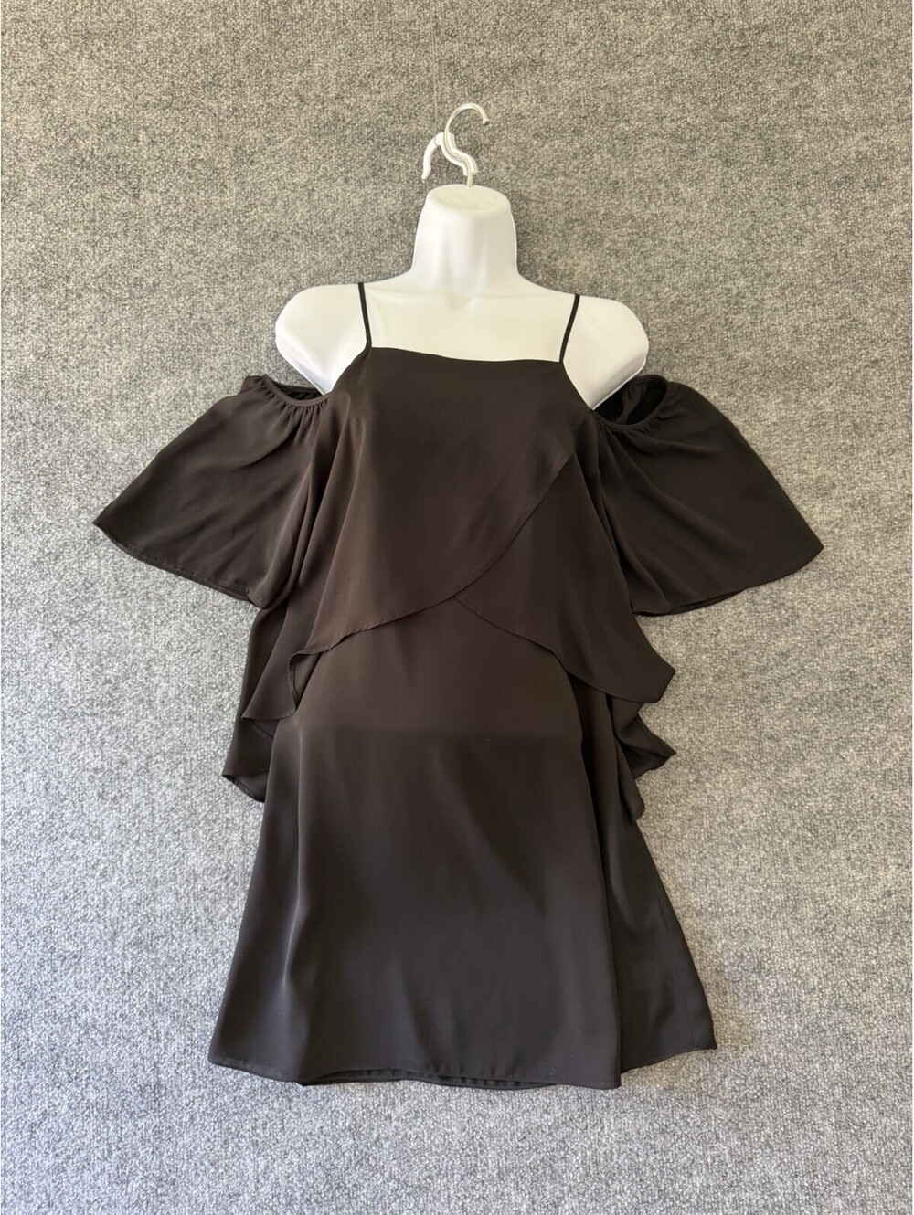 Three Eighty Two Black  Spaghetti Strap Dress